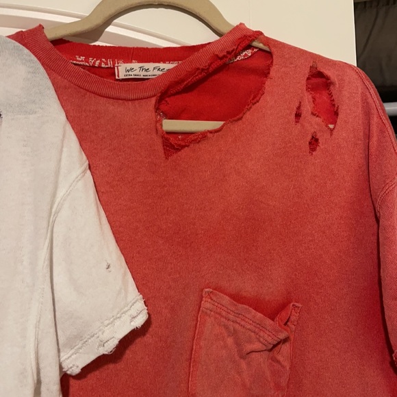 Free people distressed tees - Picture 3 of 4
